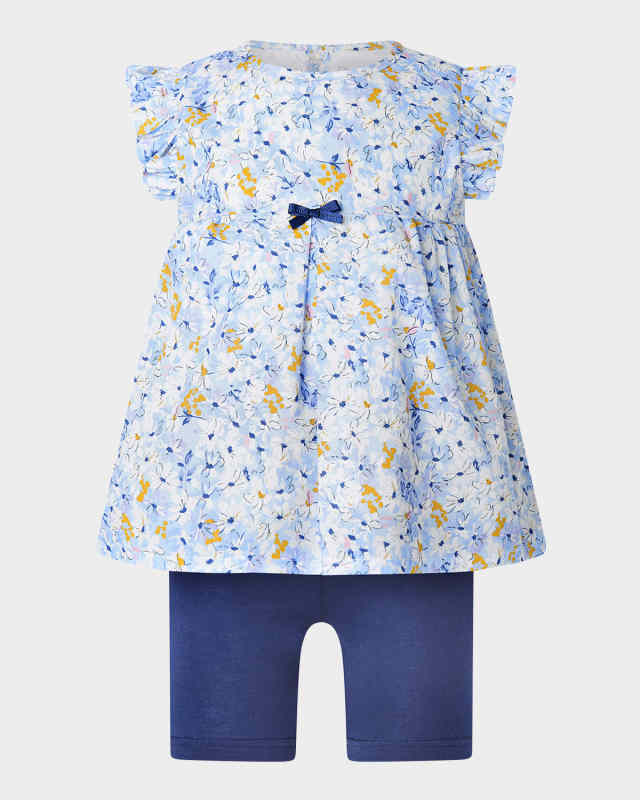 Girl's Daisy Top & Shorts Set, Size 2-